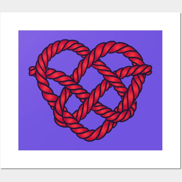 Heart Knot Wall Art by Moe Tees